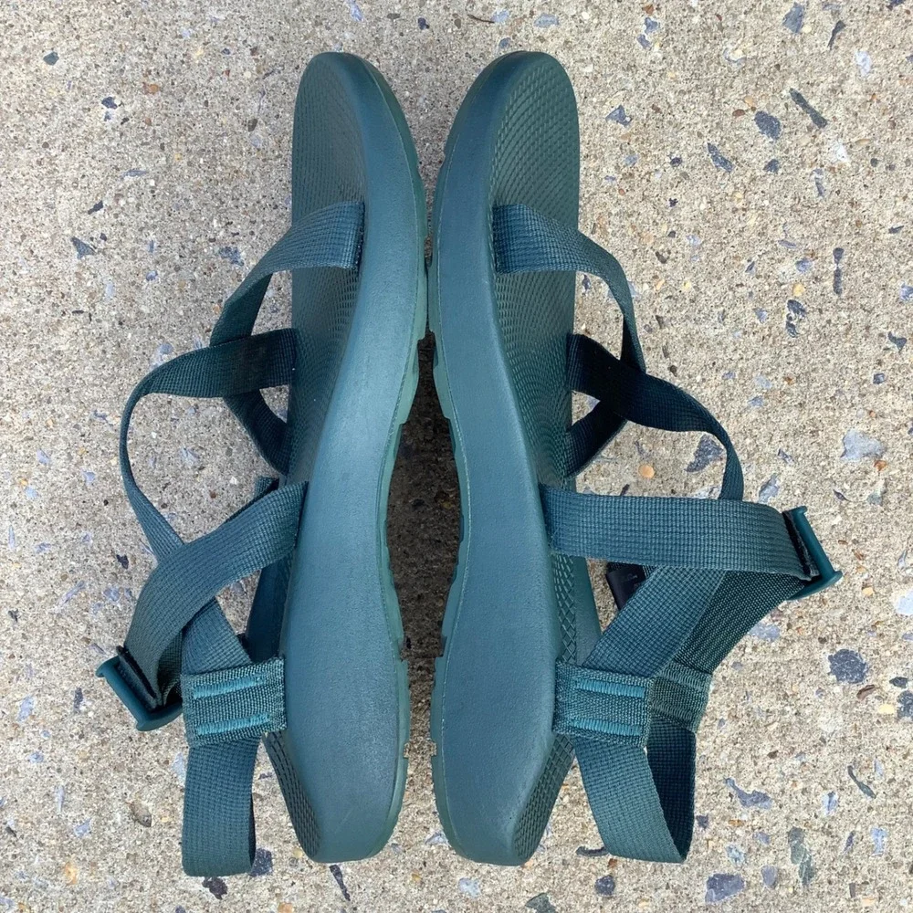 Chaco Z1 Classic Sandals Mens 12 Forest Green Hiking Strappy Sport Shoes J107151